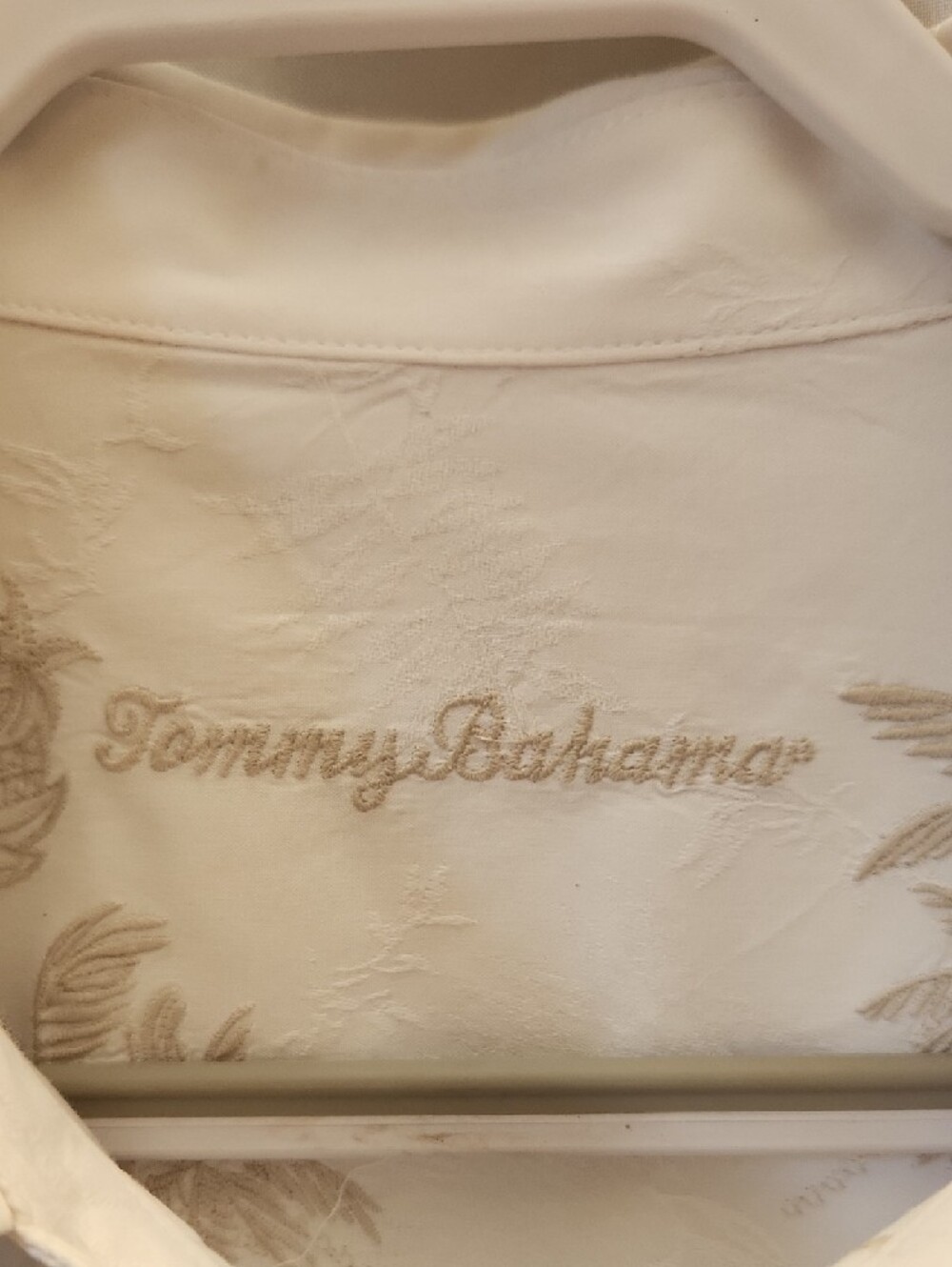 Tommy Bahama Cream Long-Sleeve Button-Down Shirt - Picture 2 of 5